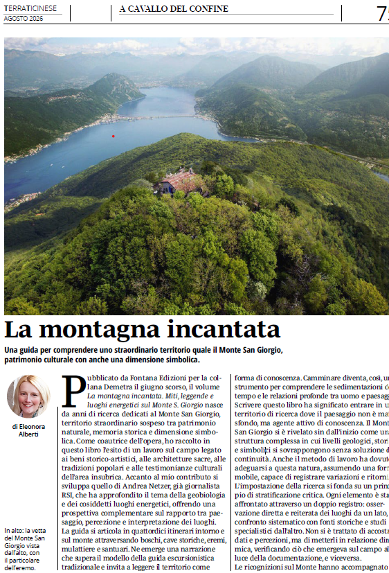 Quando la montagna diventa una soglia: Katia Accossato a prefazione de “La montagna incantata. Miti, leggende e luoghi energetici sul Monte S. Giorgio”